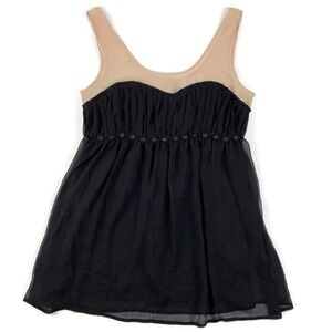 Mix It Womens Tank Top Black Sheer Medium